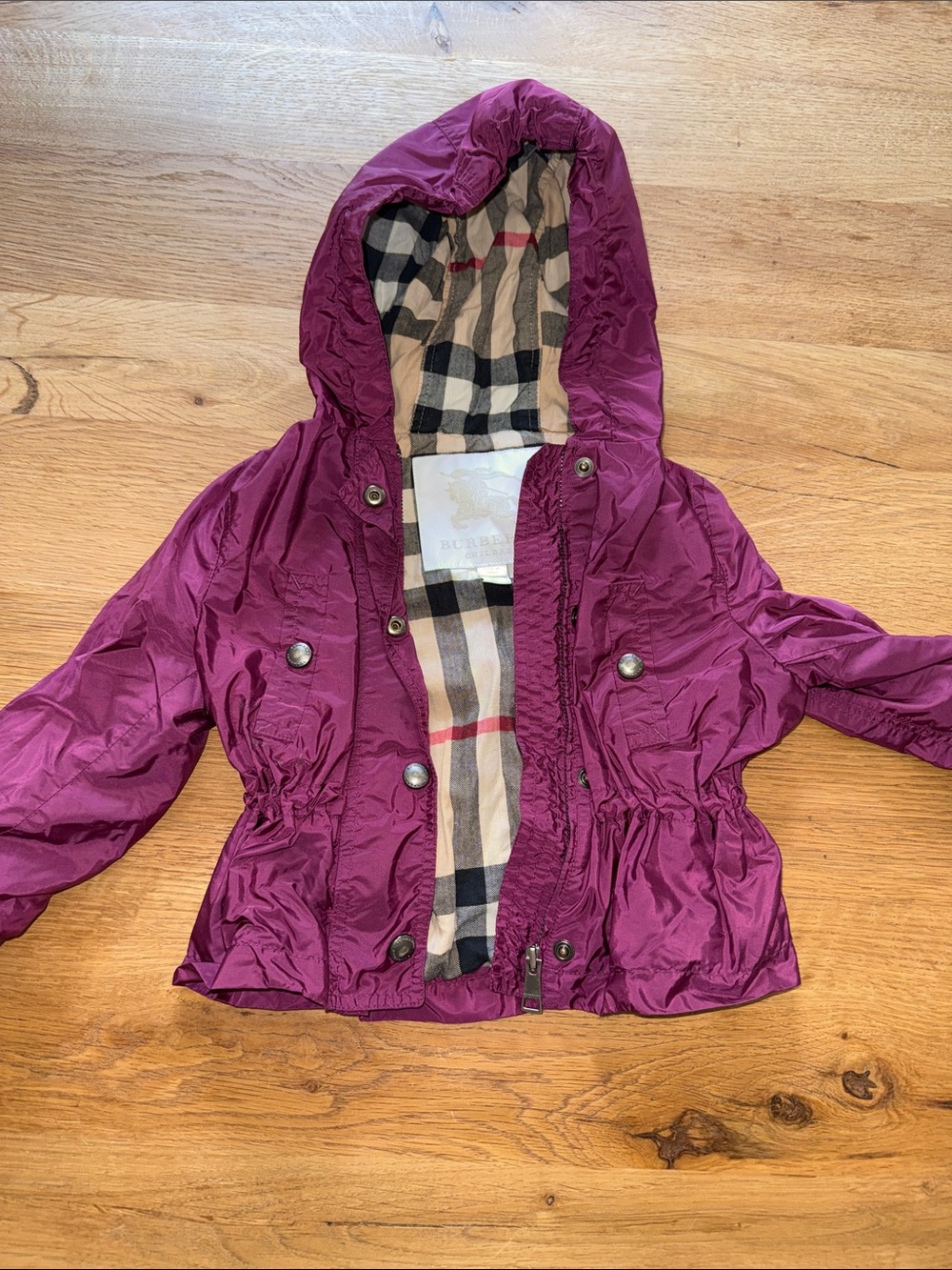 🇬🇧 Burberry Baby Hooded Lightweight Jacket Size 12 Months